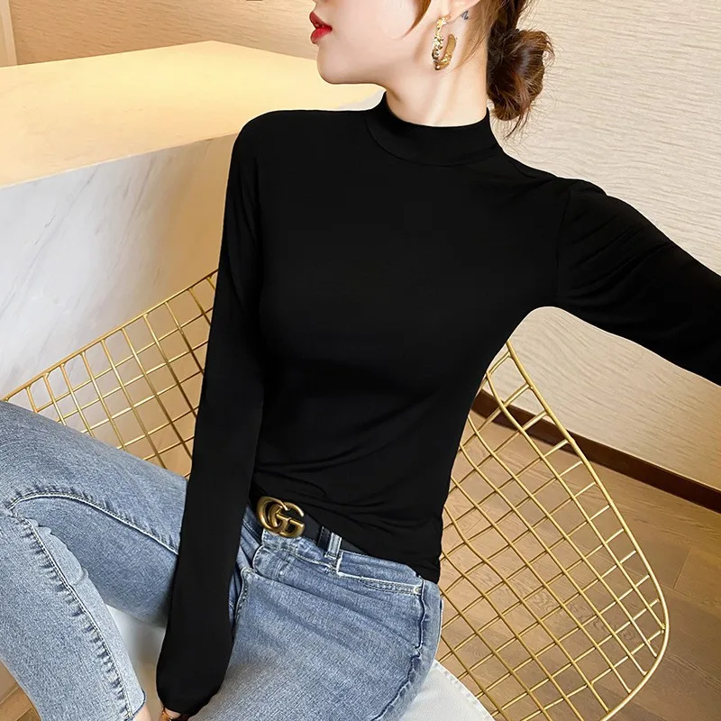 Undercover Women's 2025 Autumn/Winter Long Sleeve Spring/Autumn New Black Collar Top