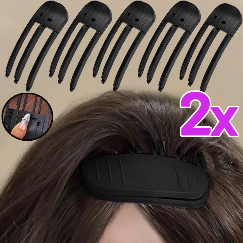 1/2Pcs Simple Fluffy Hair Roots Clips Women Men Simple Portable High Vertex Hair Curler Black Trendy Volume Wind Sculpting Comb