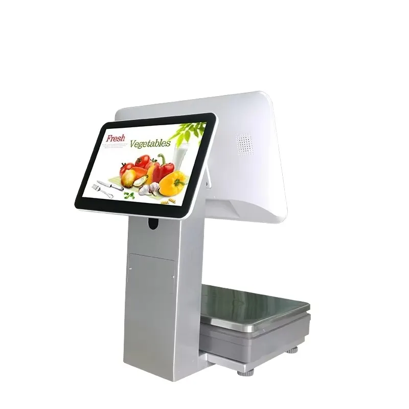 All-in-one kassa POS elektronische weegschaal voor het wegen van vers fruit