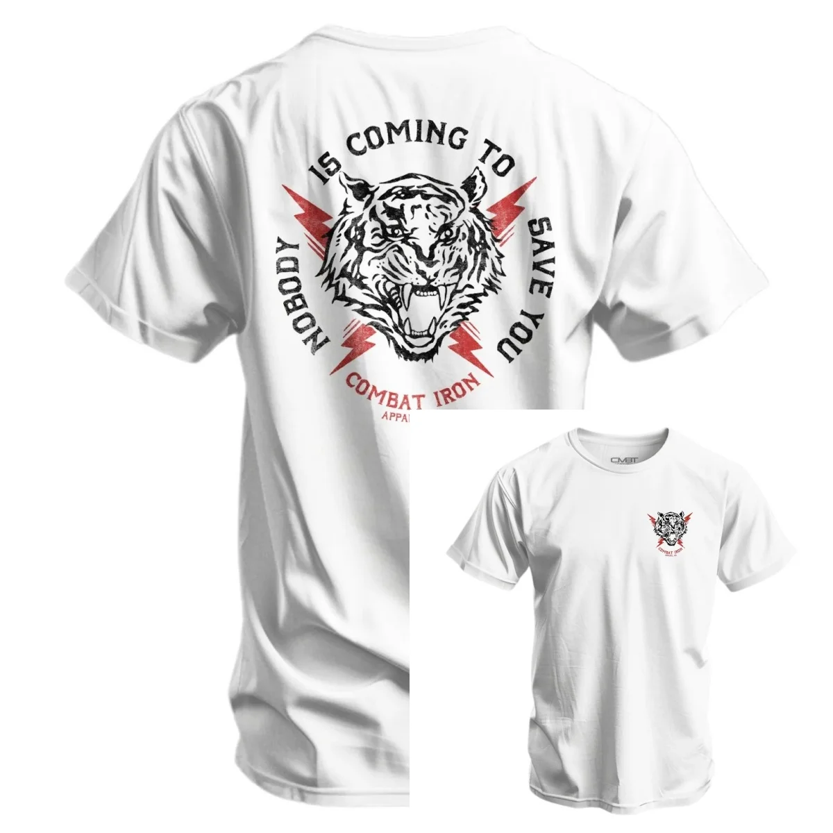Rare 2026 Nobody Is Coming To Save You Men's T-Shirt - Combat Iron Military T-shirt - Suitable for Sports Wear Pure Cotton