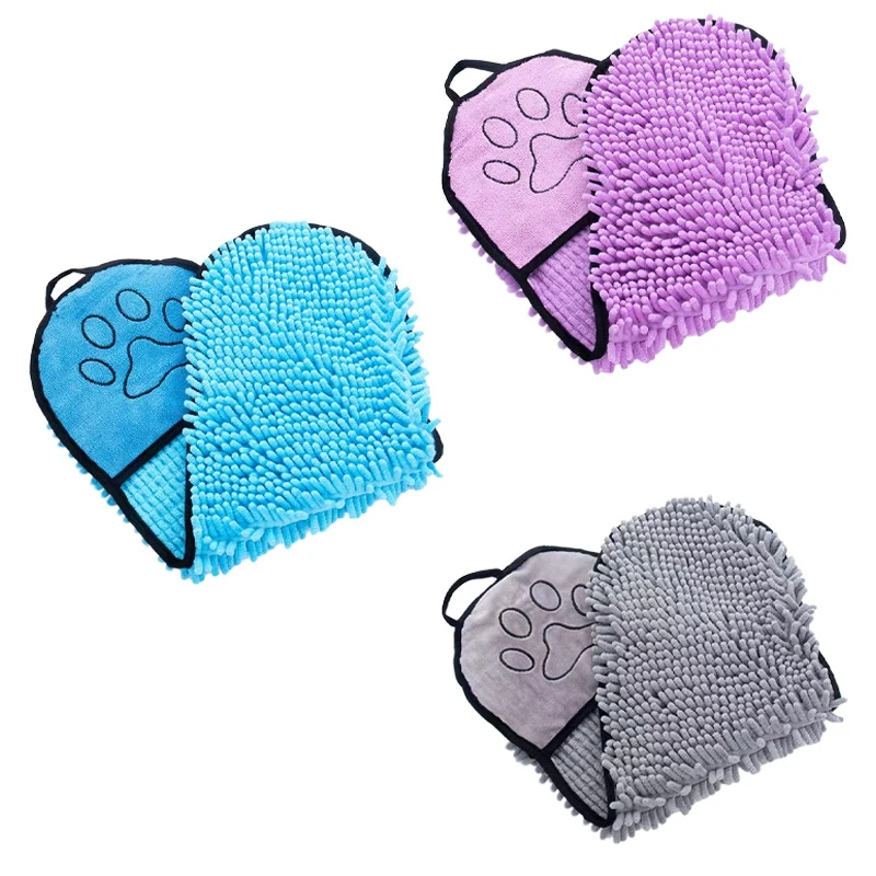 

A68P-Soft Dog Bath Robe Towel Quick Dry, Pet Towel Fiber Absorbent Cat Bath Towel Convenient Pet Cleaning Washcloth