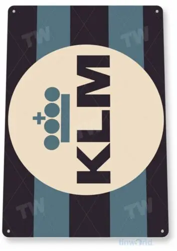 KLM AIRLINES 11 X 8  TIN SIGN AVIATION AIRPLANE AIRCRAFT RETRO LAX AIR FIELD-Aluminum