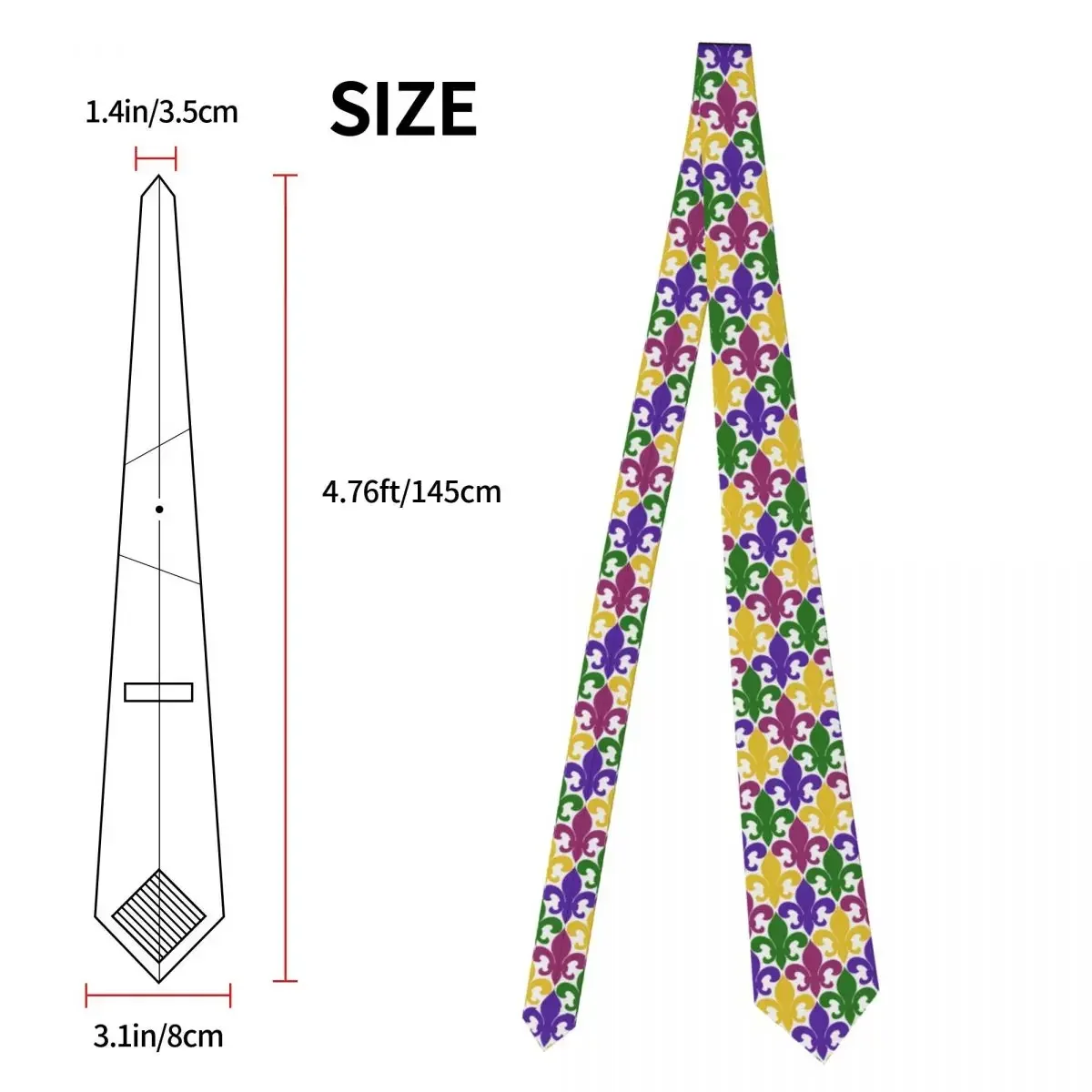 Fleur De Lis Mardi Gras Tie Necktie Tie Clothing Accessories