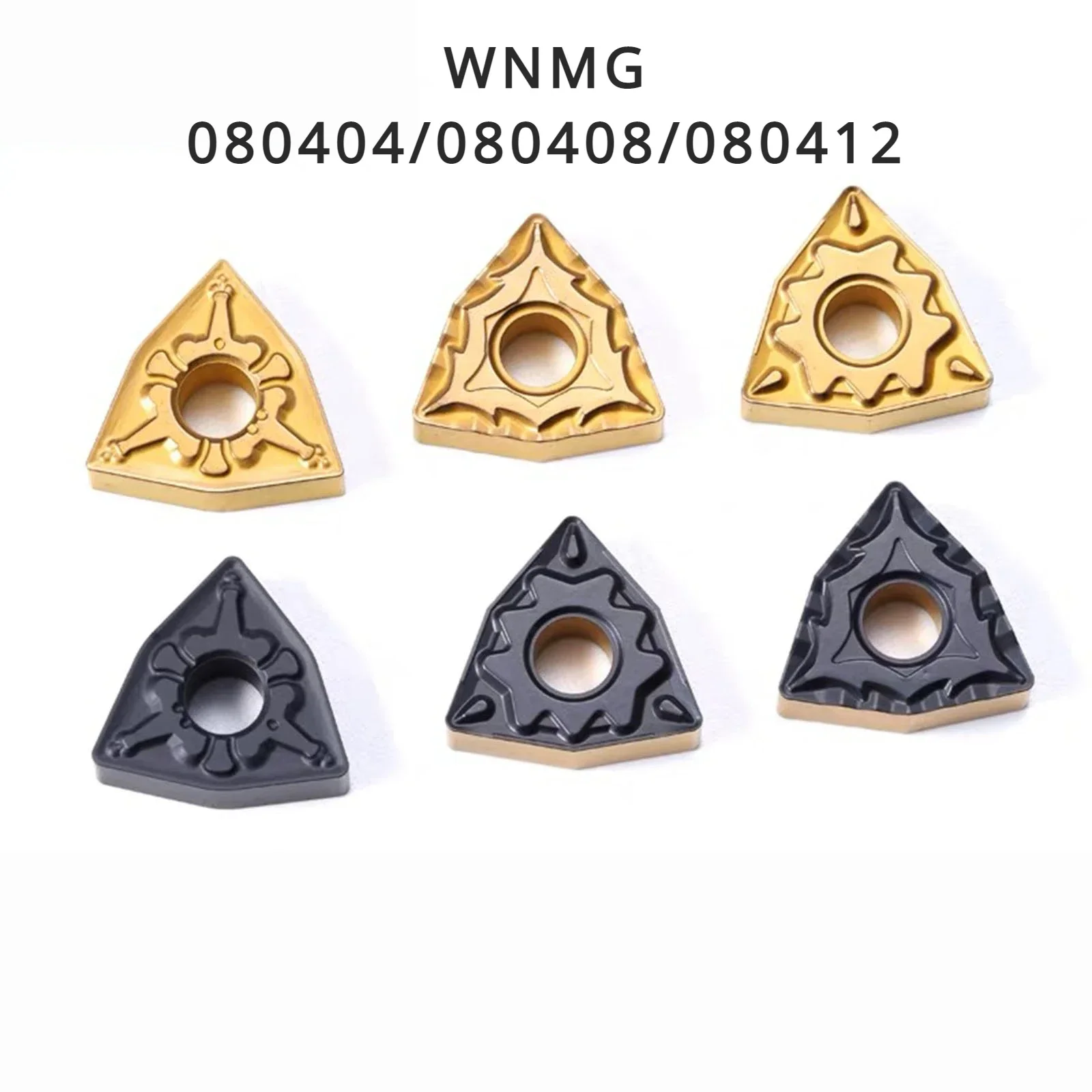 WNMG Carbide Turning Tool Insert WNMG080404 WNMG080408 WNMG080412 External Metal Round Peach Shape Drilling Cutter Lath