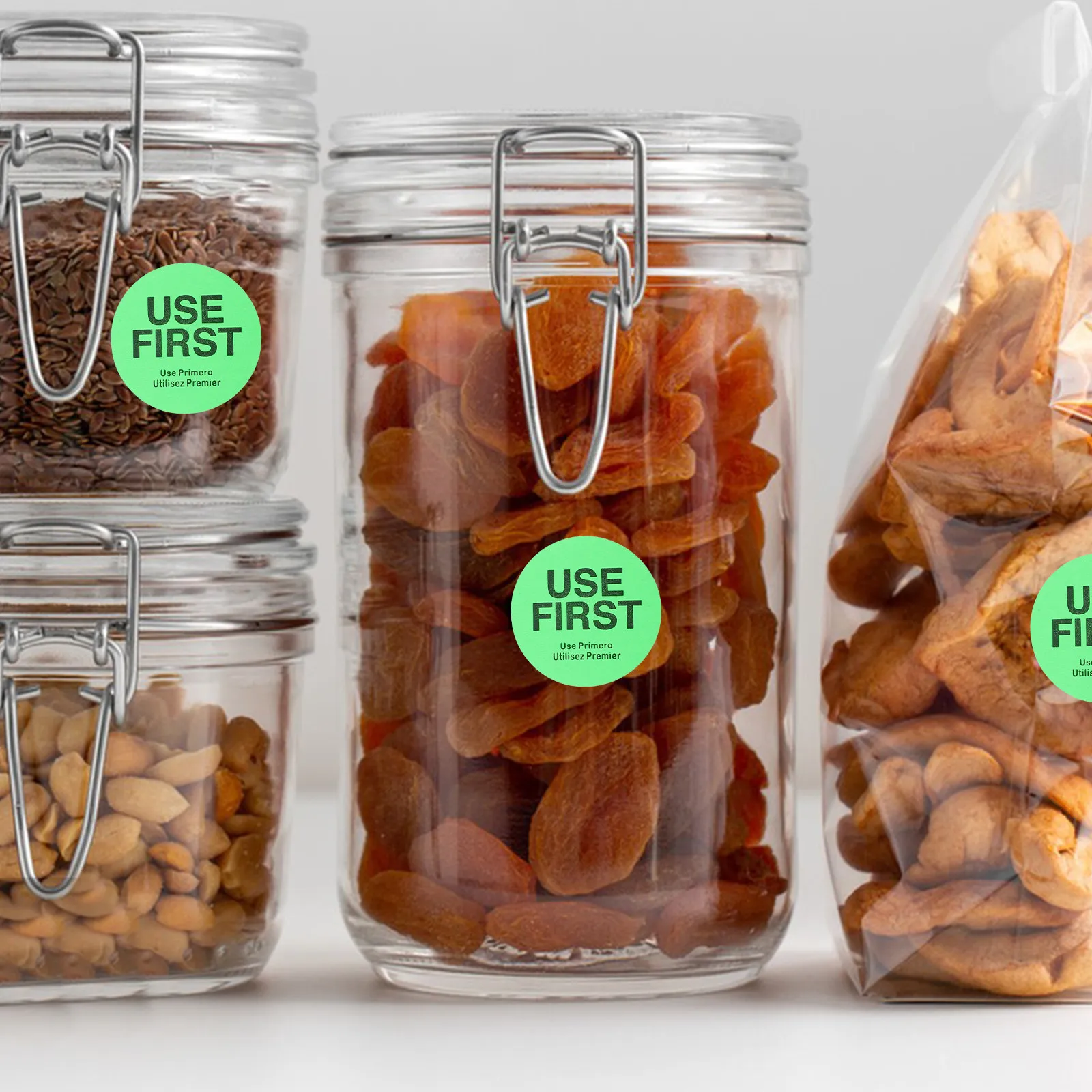 

Use First Stickers 1 Roll Inventory Control Labels Food Service Removable Round Dots Kitchen Food Storage Labels