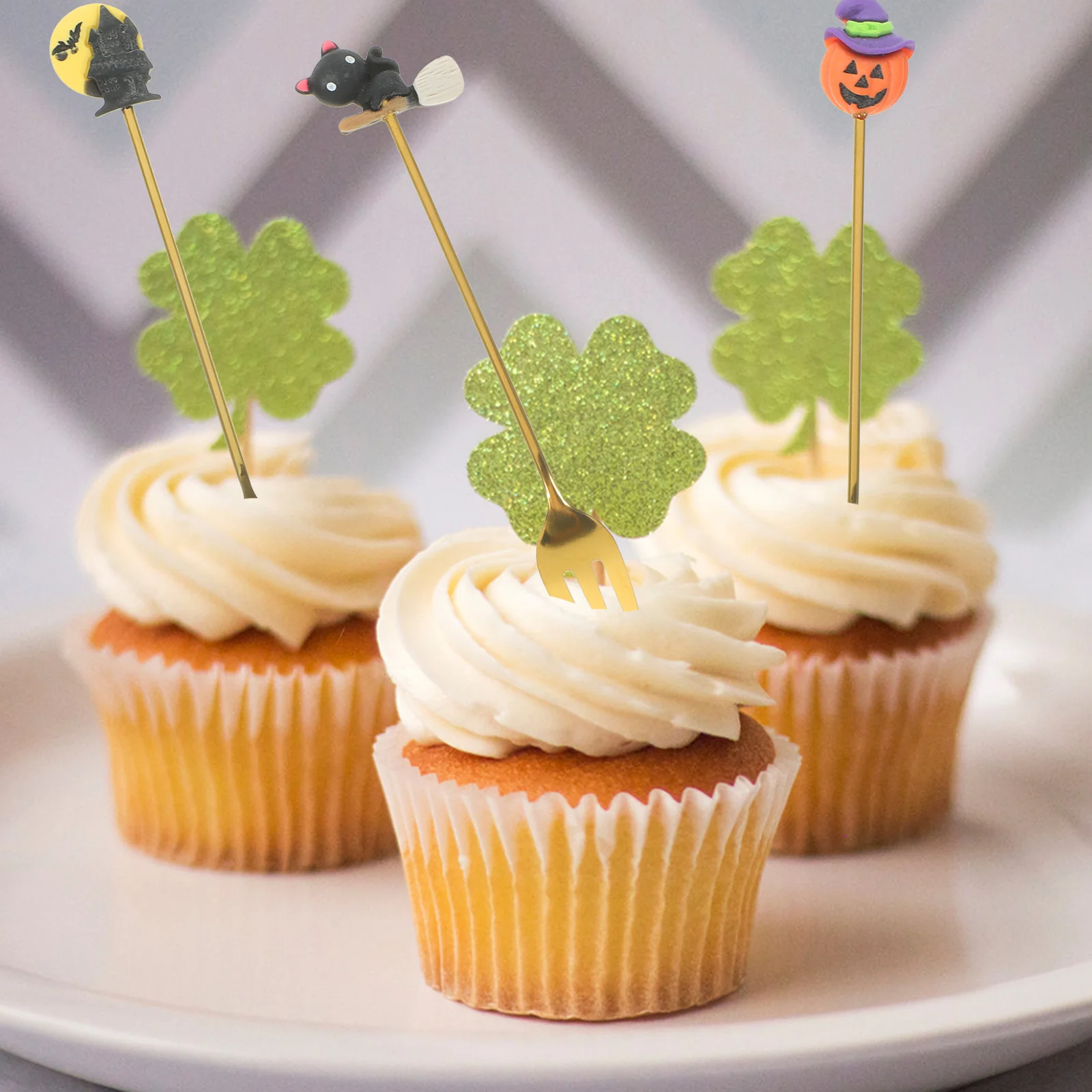 

1Set Stainless Steel Halloween Spoon Fork Set Multipurpose Design Safe Round Edges Perfect for Family Dining Spoons