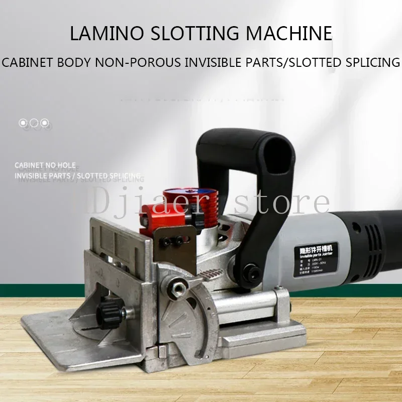 

househol Connection Cabinet Straightening Punching And Tenoning Machine Handheld Lamino Home Improvement Slotting Machine 220v
