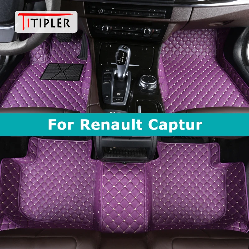 

TITIPLER Custom Car Floor Mats For Renault Captur Auto Carpets Foot Coche Accessorie