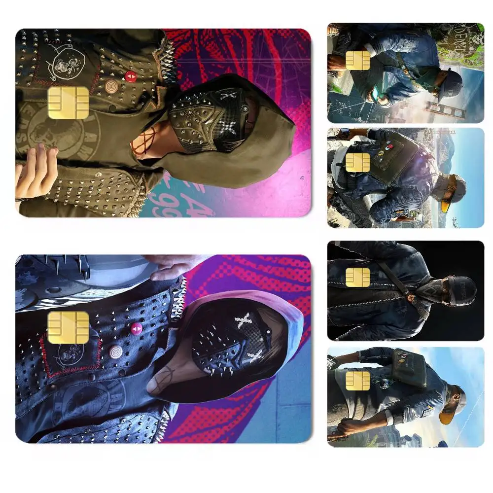 Pop Game W-Watch Dogs-s Credit Card HD Stickers Easy to replace, change card style anytime as you like