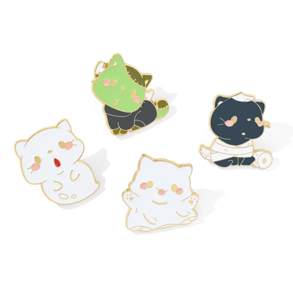 

1 Set Funny Personality Halloween Kitten Brooch Ghost Kitten Patch Kitten Badge Cute and Creative Alloy Drip Oil Accessory