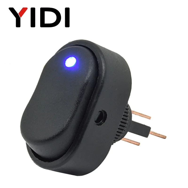 5/10pcs ASW-20D Auto Car Boat Rocker Switch ON OFF 12VDC 30A with Dot LED Illuminated Red Green Blue Yellow Button T85 Switch