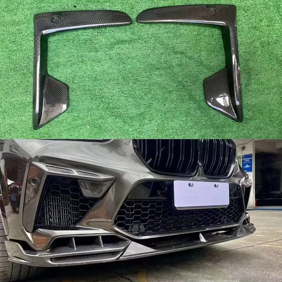 

For BMW X5M F95 2019+ carbon fiber fog lamp wind knife fog lamp frame lamp shade tuyere Modified and upgraded body kit