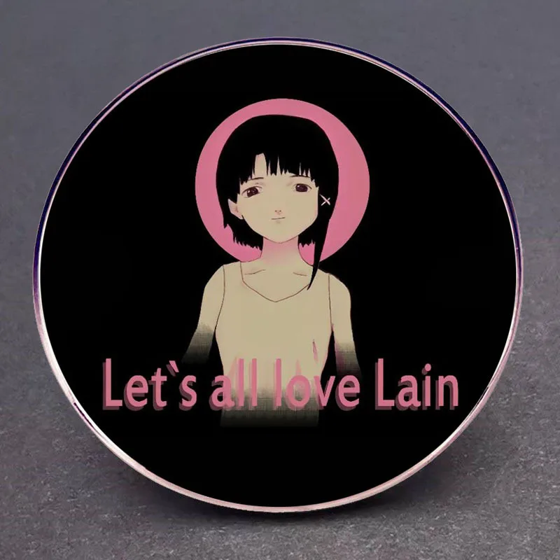 Anime Iwakura Lain Enamel Pins Cartoon Character Lapel Badge Brooch Decoration Jewelry