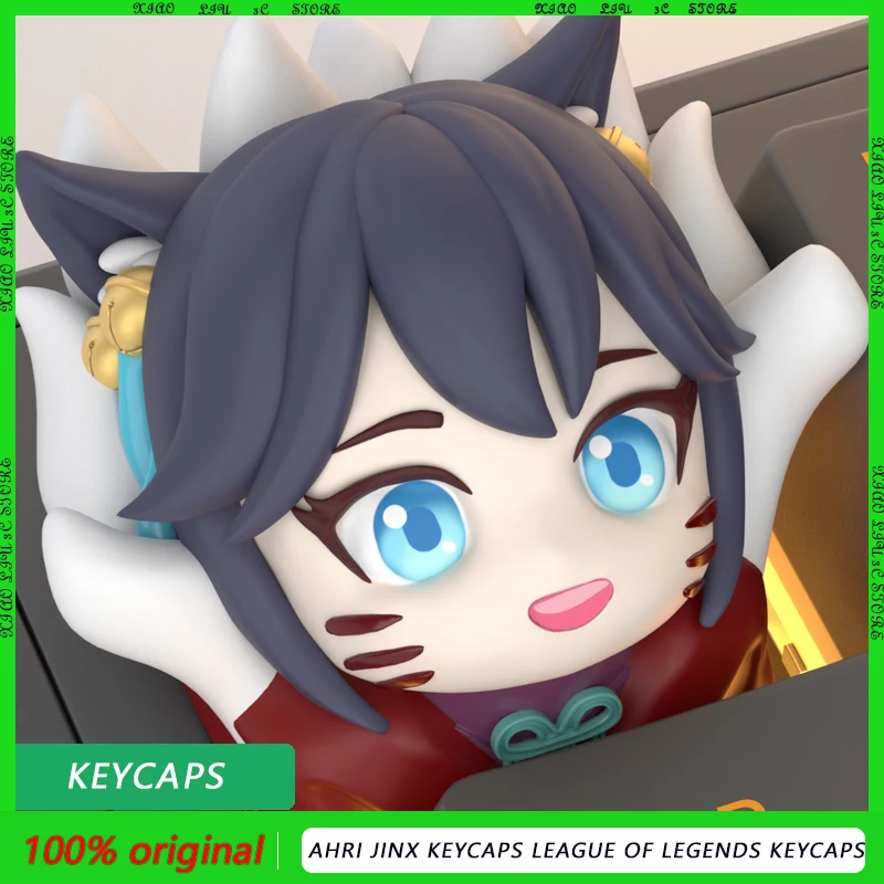 Ahri Jinx Keycaps League of Legends Keycaps Customization DIY Mechanical Keyboard 3D Creative Keycaps Cute Keycaps