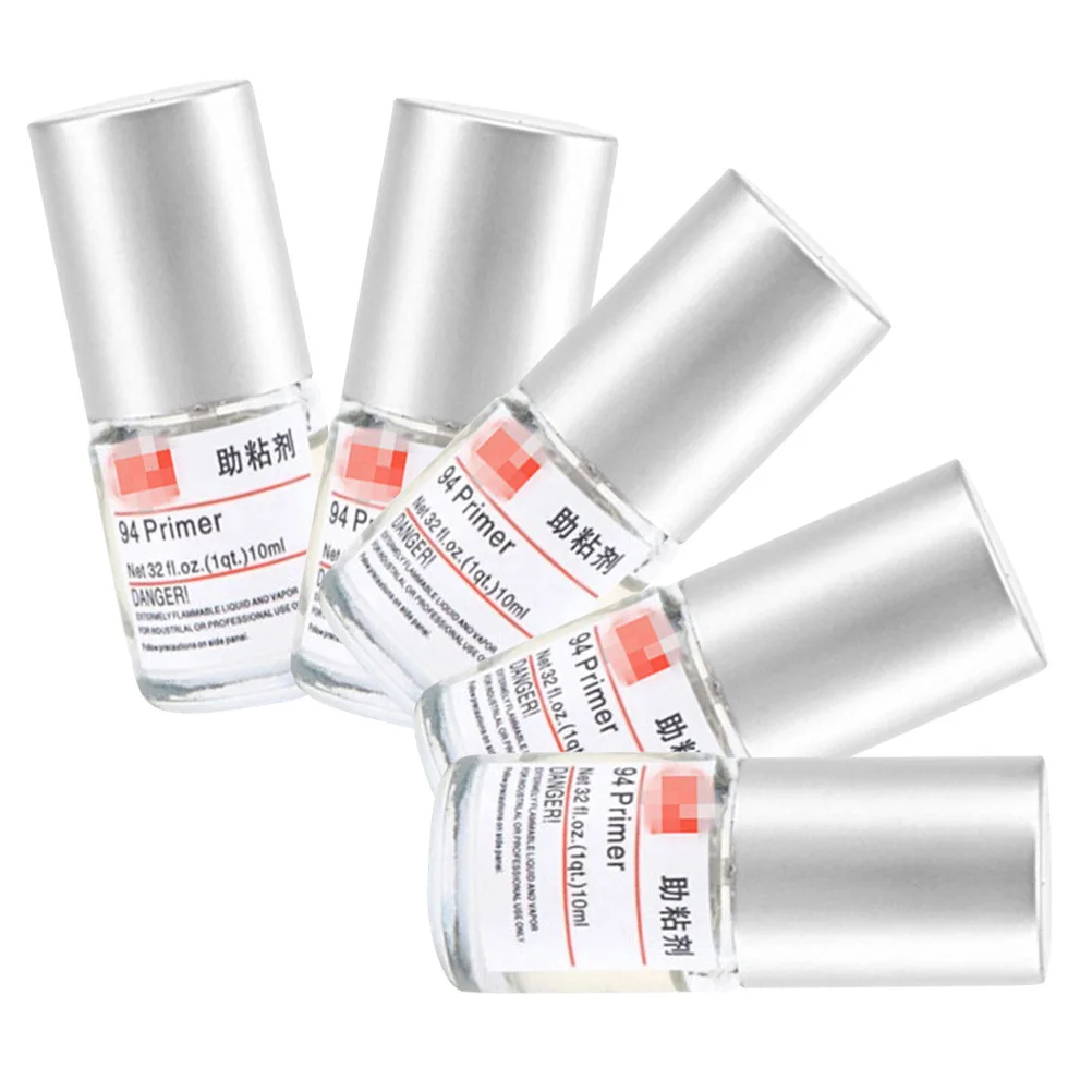 5 زجاجات 10 مللي مروج التصاق السيارات مزدوجة الوجهين الشريط محسن التمهيدي السدادة البلاستيك معدن الزجاج المطاط السيراميك الترابط #2