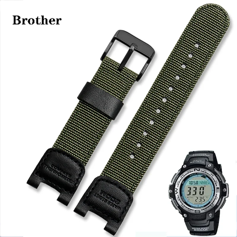 

Canvas watch bracelet Band for casio g-shock SGW-100-1V SGW-200 100B GW-3500B 3000B Sport Nylon Waterproof Strap Notch watchband