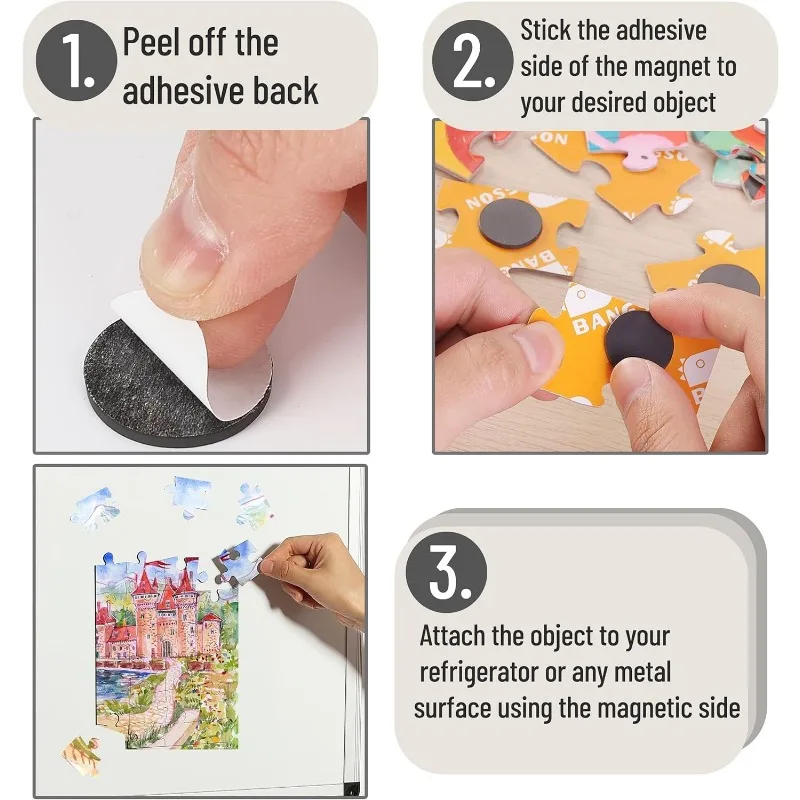 YITAPE 20/50pcs Self Adhesive Magnet Dots Round Handicraft Magnets with Adhesive Backing Flexible Magnetic Stickers