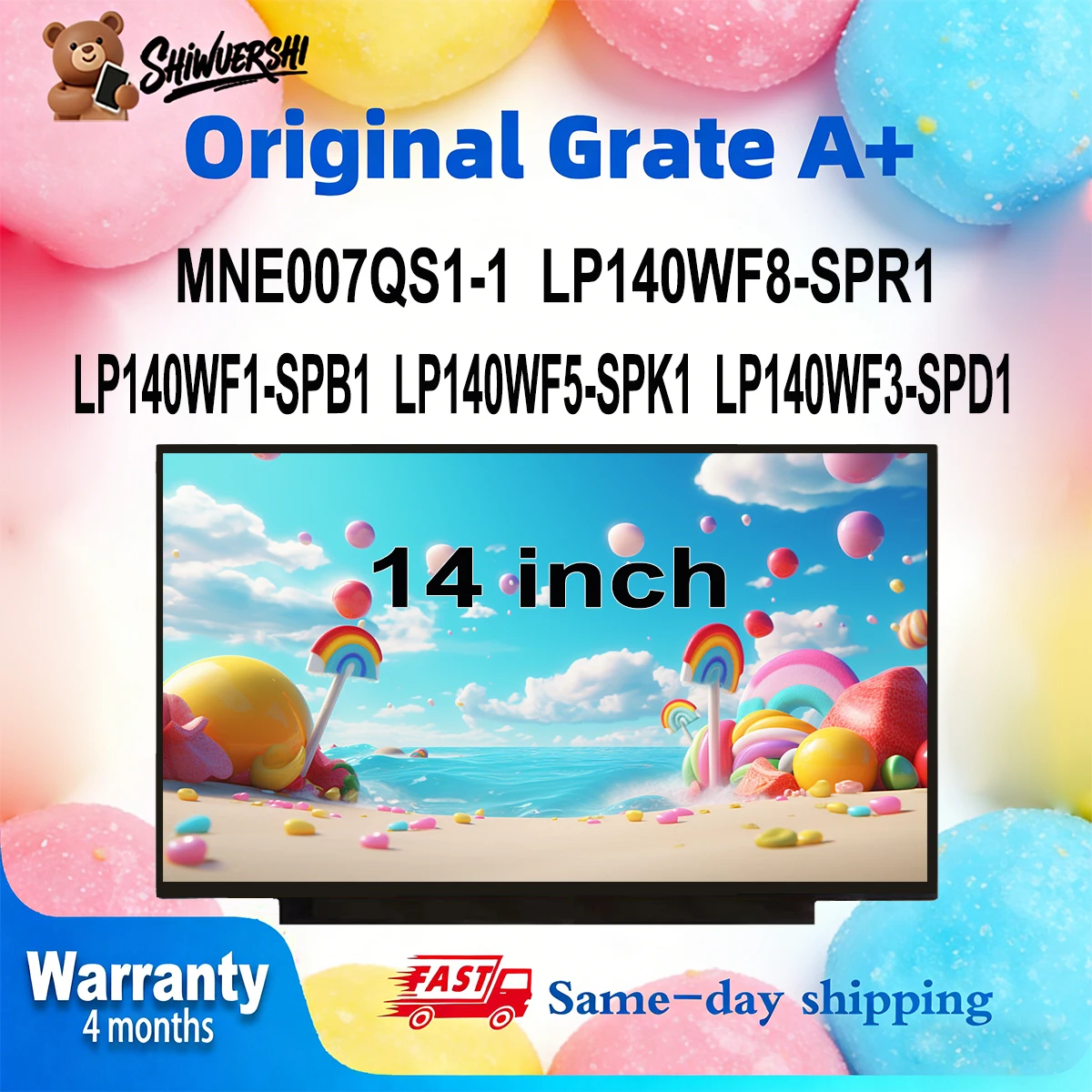 

Wholesale Slim 14 inch Laptop Lcd Screen Monitor Panel MNE007QS1 1 LP140WF8 SPR1 LP140WF1 SPB1 LP140WF5 SPK1 LP140WF3 SPD1