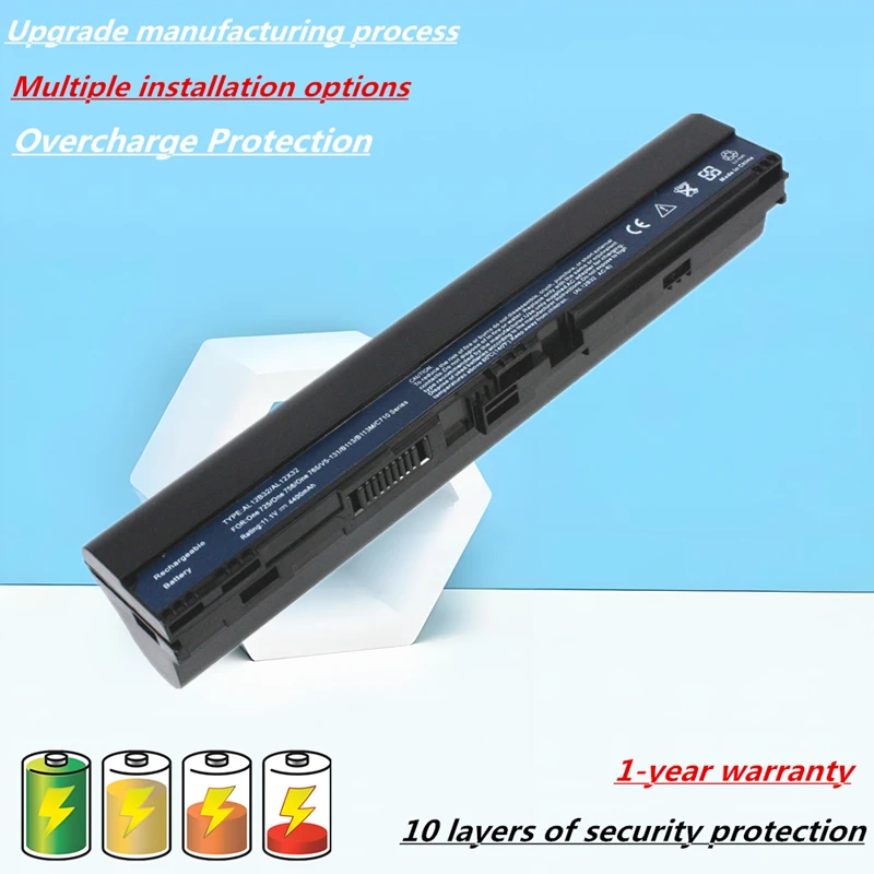 11.1V 6cells  AL12X32 AL12A31 AL12B31 AL12B32 Laptop Battery For Acer Aspire One 725 756 V5-171 B113 B113M