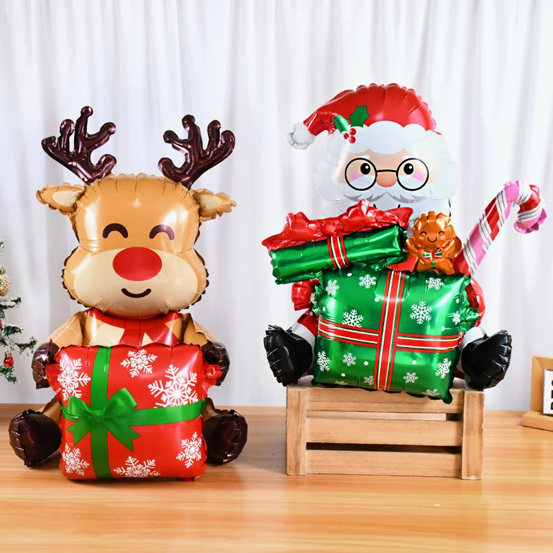 Christmas Standing Santa Claus Snowman EIK Foil Balloon 2026 Number Balloon New Year Xmas Navidad Noel Party Decoration Supplies