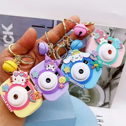 Hello Kitty 5Cm Keychain Photo Camera Projection Sanrio Figure Melody Cinnamoroll Kuromi Kawaii Decor Gifts for Chidlren Toy