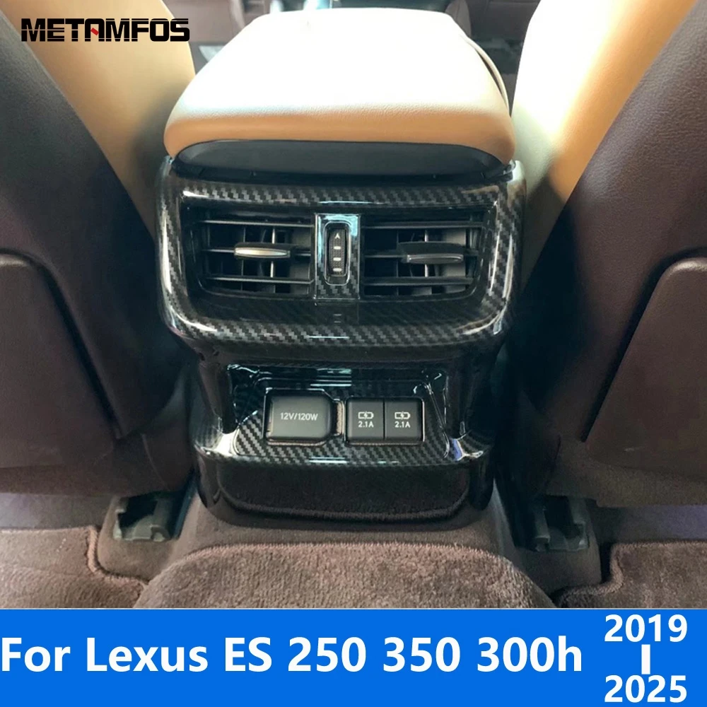 

Armrest Box Rear Air Condition Vent Outlet Cover Trim For Lexus ES 250 350 300h 2019-2024 2025 Carbon Fiber Interior Accessories