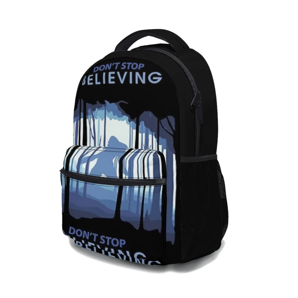 I Believe in Bigfoot Schoolbag For boys Large Capacity Student Backpack Cartoon High School Student Backpack 17inch