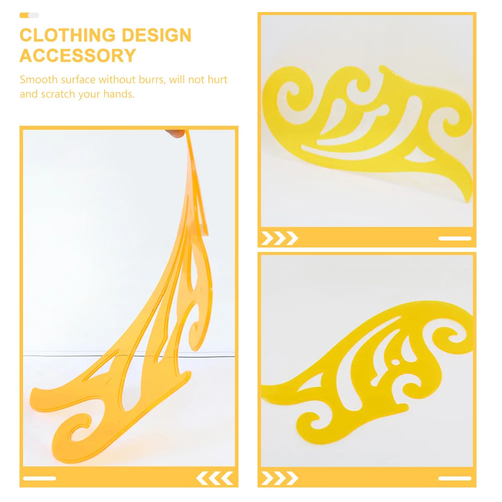 Régua curva de plástico para impermeabilização de roupas, ferramenta precisa de alfaiate, instrumento de medição de costura multifuncional para design de roupas