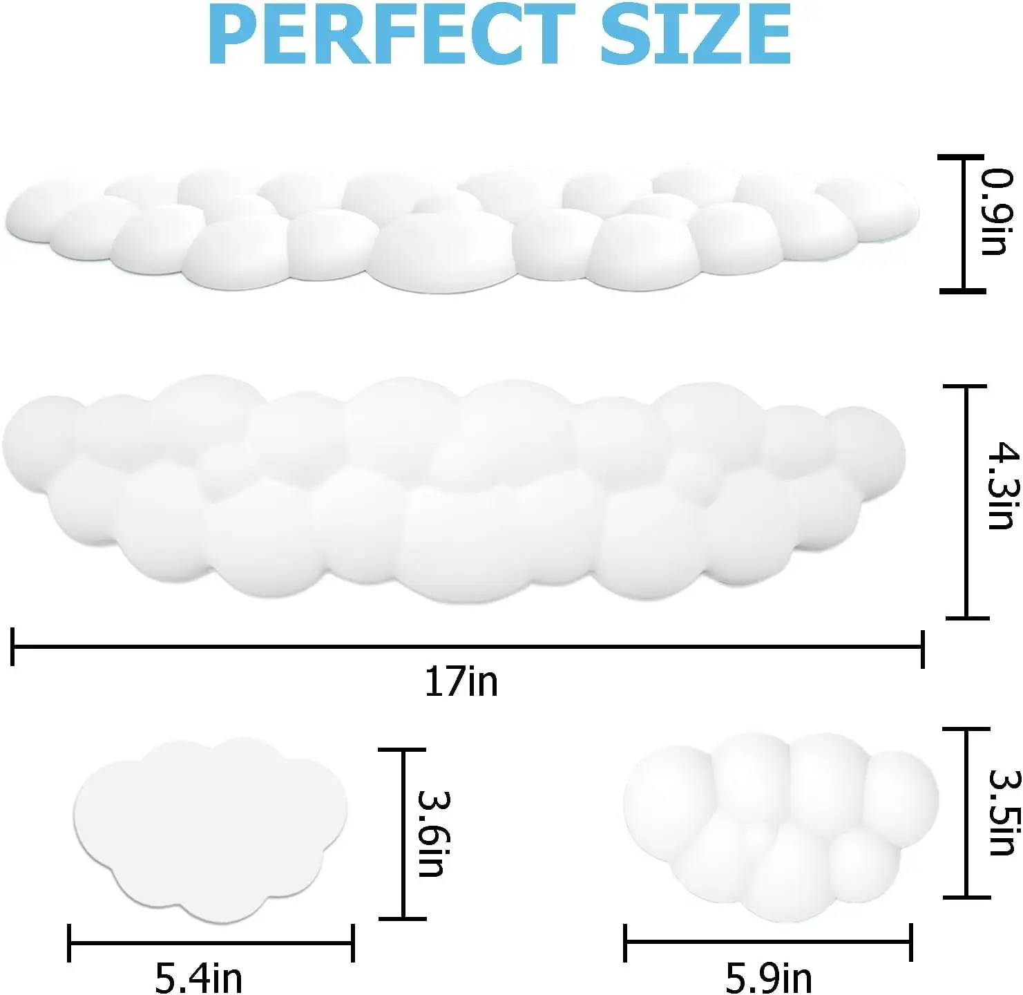 يمكن مسند المعصم لوحة المفاتيح السحابية المضادة للانزلاق رغوة الذاكرة سطح المكتب مكتب ألعاب الماوس مسند المعصم #2