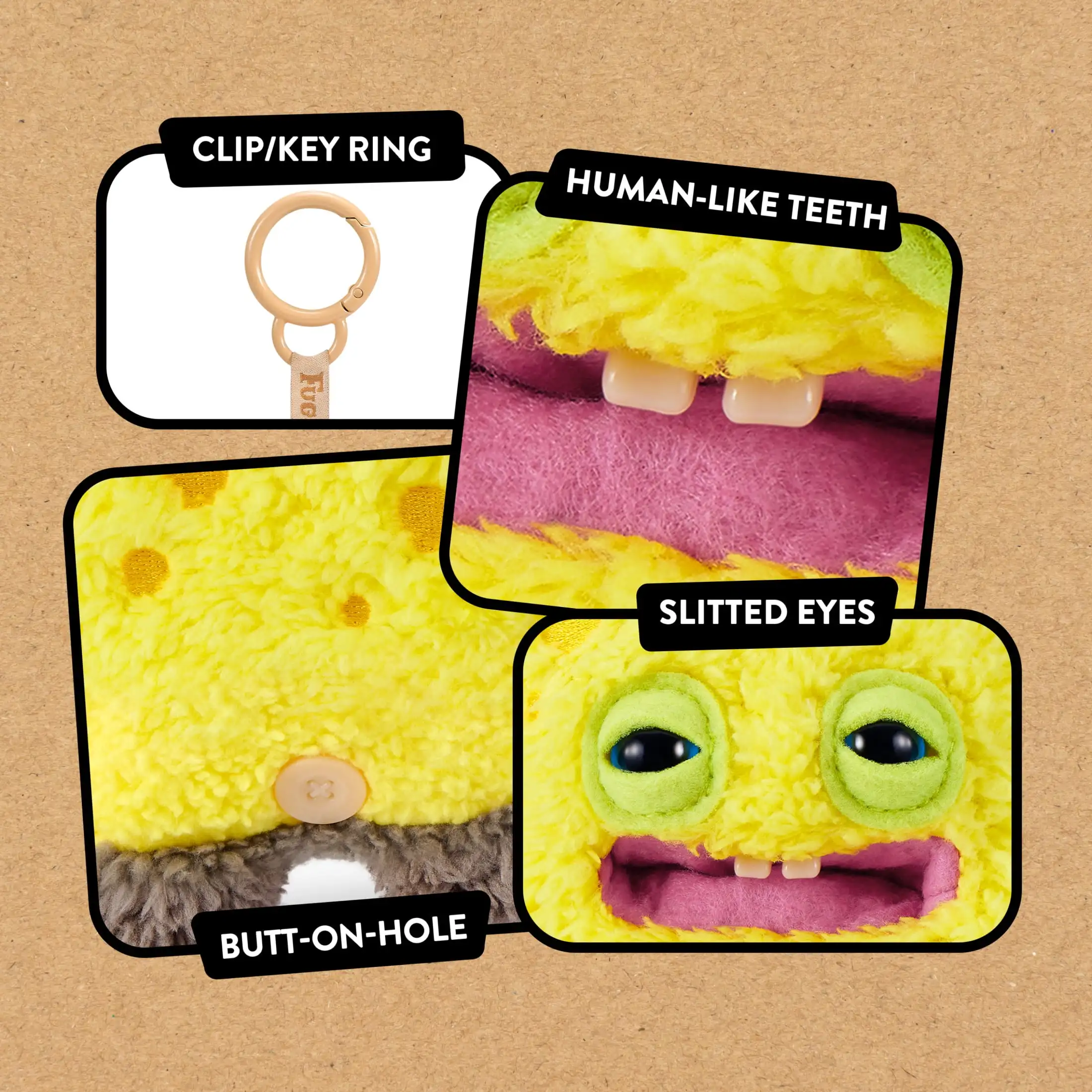 Fuggler Portachiavi Serie 5 Divertente Fugg Brutto Mostro Peluche Cartoon Zaino Ciondolo Bambole Farcito Peluche Regali 10-11 CM