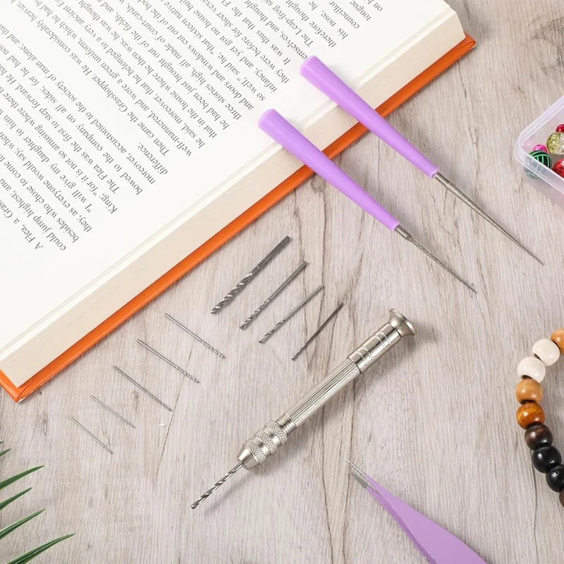 

Набор из 13 насадок-разверток для изготовления ювелирных изделий, инструмент для расширения отверстий под бусины с микродрелью и рукояткой, розница