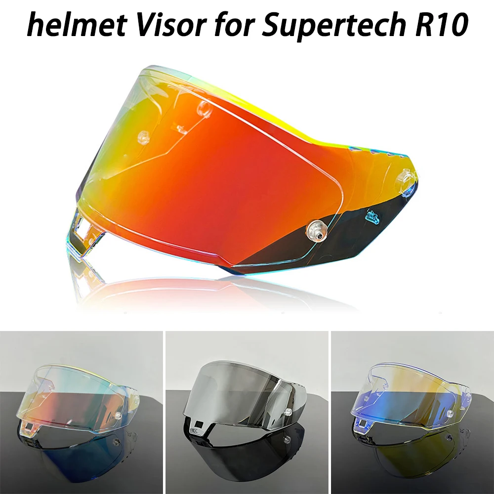 Fit for Alpinestars Supertech R10 Helmet Visor Motorcycle Full Face Helmet Shield Lens Replacement Deep tea Silver Anti-UV Lens