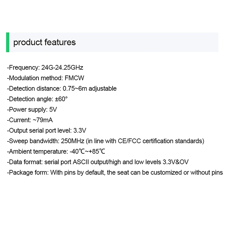 Nowy HLK-LD2410 5V Mini wysoka czułość 24GHz czujnik stanu obecności człowieka moduł radarowy elektronika użytkowa