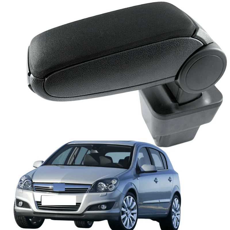 For Vauxhall Astra H MK5 2004-2010 Centre Console Armrest Storage Box Black Leather or Fabric Car Interior Accessory