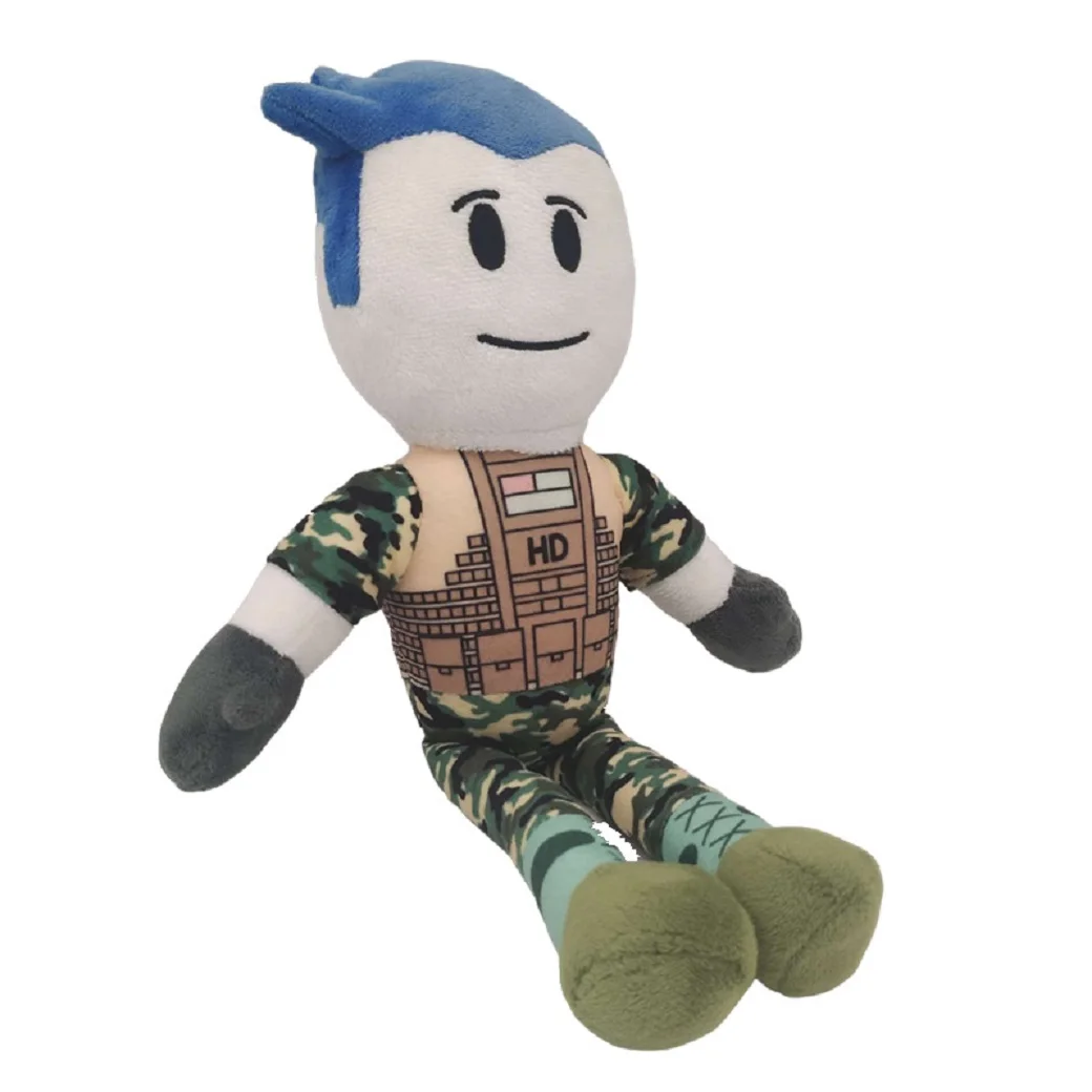 Hot 35cm Hot Game Roblo Plush Toys Doll Captain Camouflage Boy Halloween Soft Stuffed Toy Baby Kids Birthday Gift