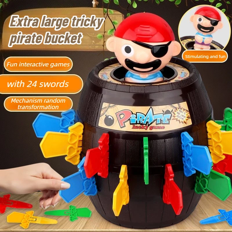 面白い海賊樽おもちゃの剣突きジャンプ海賊ゲームボード子供ハロウィンおもちゃ親子インタラクティブおもちゃ子供男の子向け