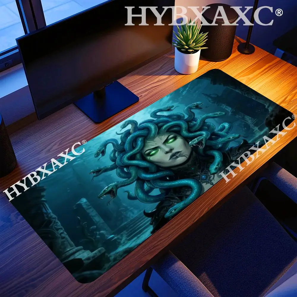 HYBXAXC Medusa Desk Mat, Gothic Greek Mythology Mousepad Durable Rubber  Pad with Base, Ideal for Daily Office Work and Gaming