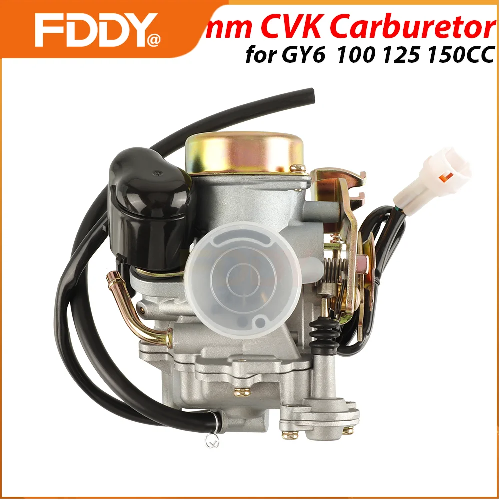 FDDY 24.5mm CVK24 Electric Throttle Carburetor for Keihin Yamaha RS100 GY6 100cc 125cc 150cc 4-Stroke Scooter ATV Tricycles Dirt
