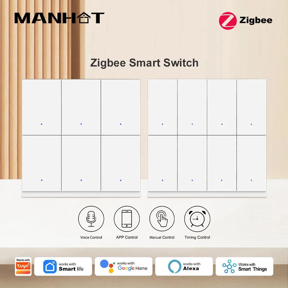 manhot-zigbee-smart-switch-6-8-gangs-push-button-wall-light-switch-voice-control-with-smart-life-alexa-google-home-smart-things