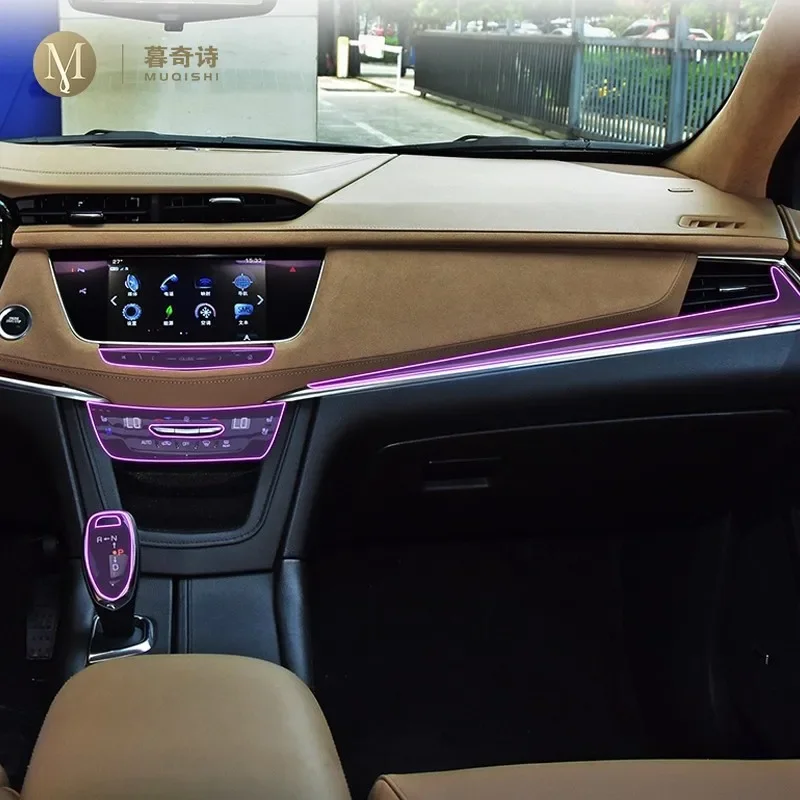 

Для Cadillac XT5 2016-2023 салонная пленка автомобиля, приборная панель, фортепианная доска, центральная консоль переключения передач, прозрачная пленка из ТПУ PPF с защитой от царапин