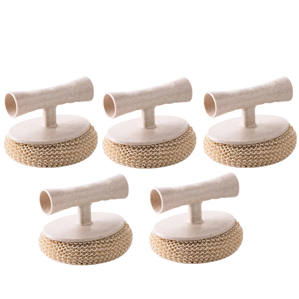 

5pcs Cleaning for Kitchen Glass Bowl Bathroom Sink Multifunction Short Handle Dish Scrub Tool Bowl Cleaning Brush Durable