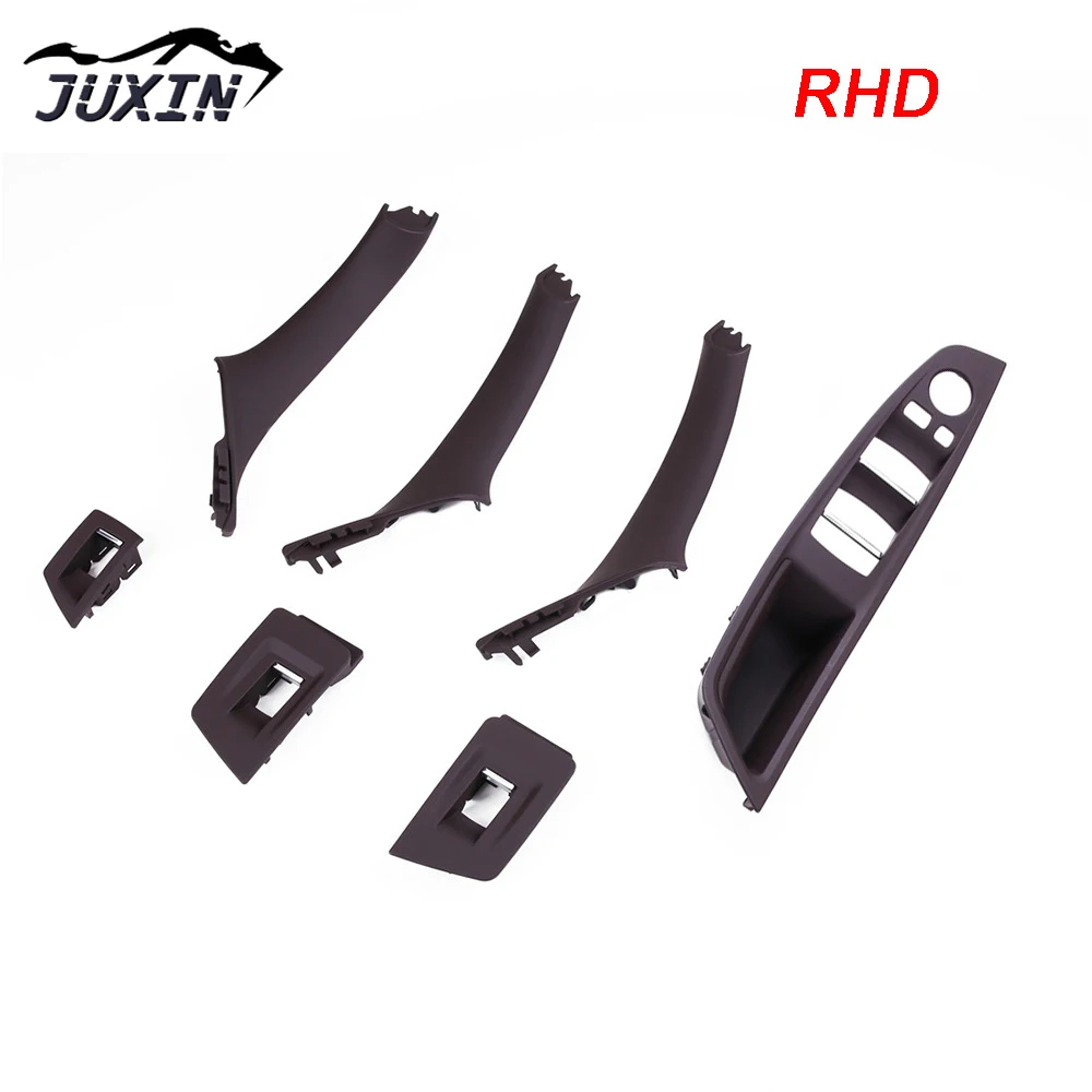 Inner Door Panel Handle Pull Trim Set Window Switch Armrest Pane Fit For BMW 5 Series F10 F11 51417225873 Mocha RHD