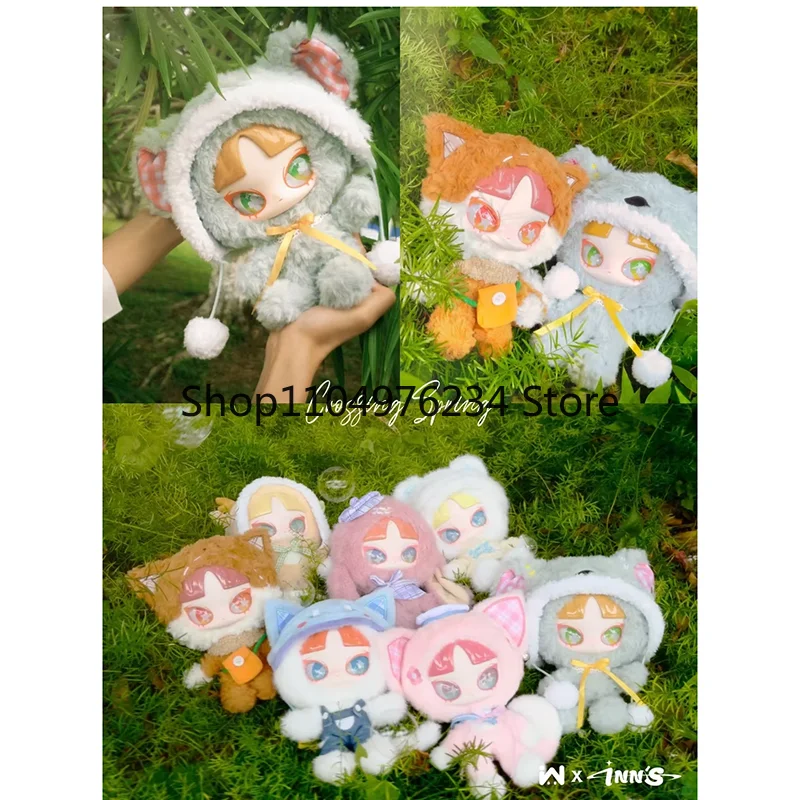 

Authentic Inn Erossing Spring Plush Blind Box Collectible Figurine With Detachable Hat Fringe Cute Gift Vinyl Blind Box For Face