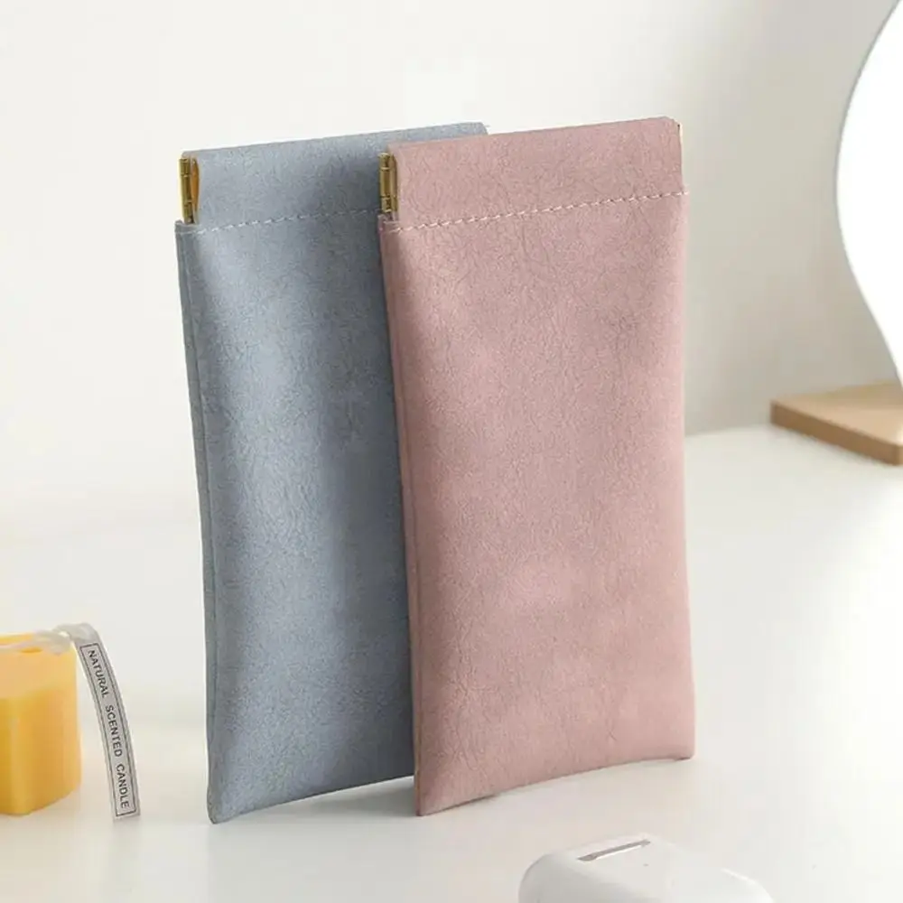 New Cortex Texture Glasses Storage Bag Automatic Closed Shrapnel Mouth Glasses Case 18×9cm Glasses Bag