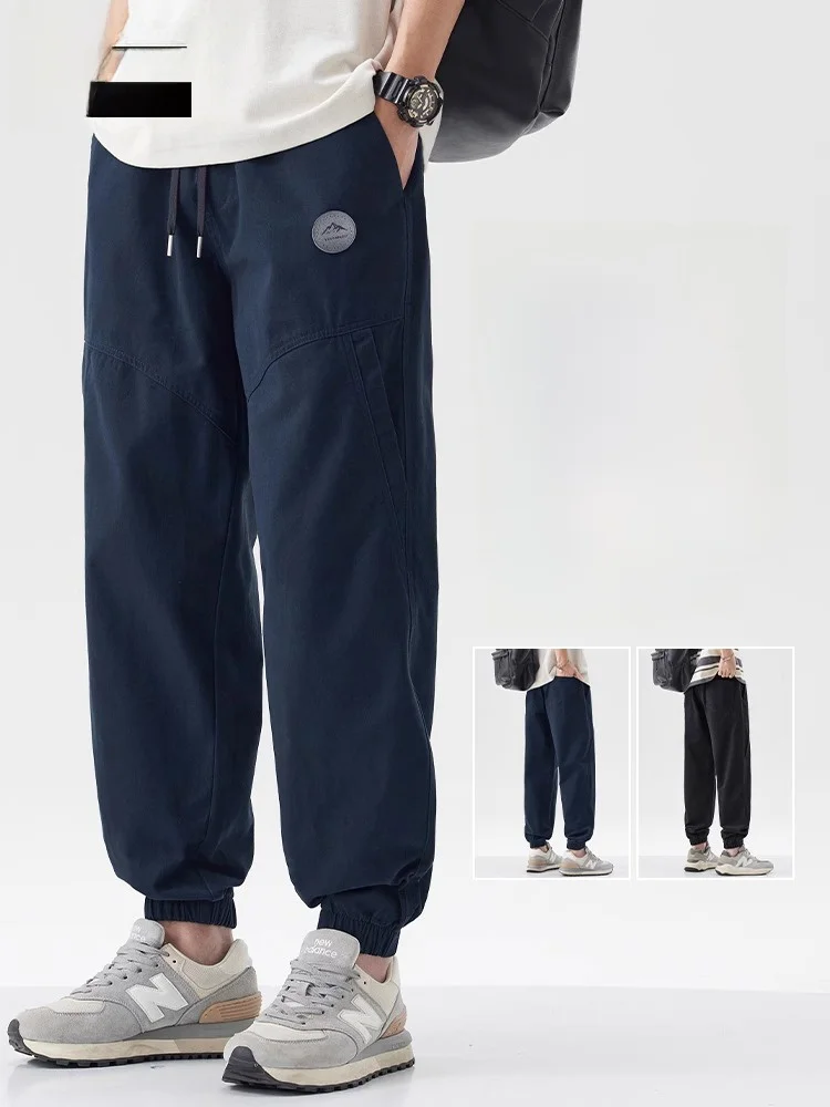 

TUCANO рабочие брюки из чистого хлопка, мужские летние тонкие повседневные свободные спортивные брюки с манжетами девять очков, дышащие, удобные