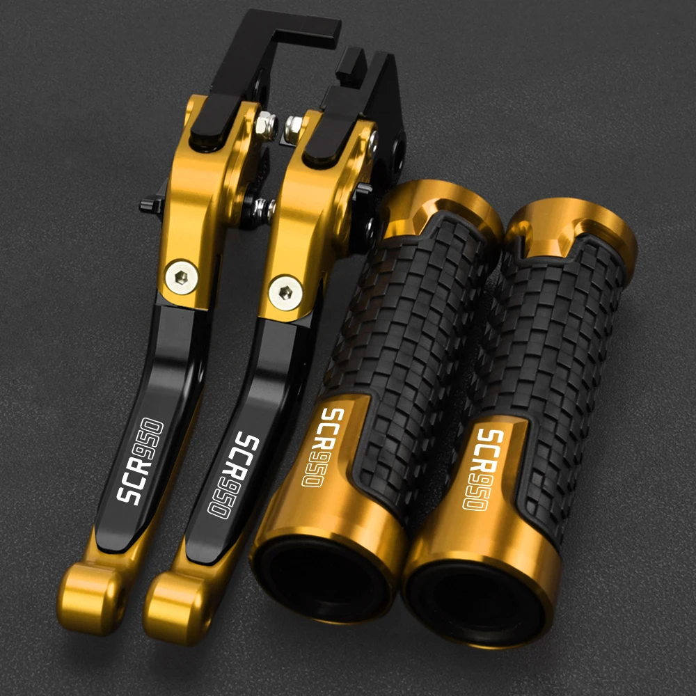 

motorcycles CNC aluminum Accessories Adjustable foldable Brake Clutch Lever Handle Hand Grips Ends For YAMAHA SCR950 2017 2018