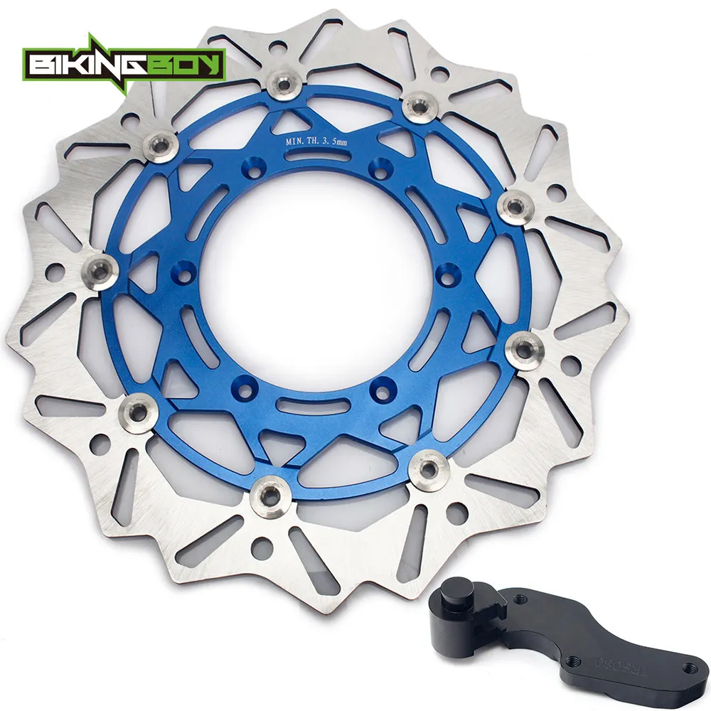 BIKINGBOY Front 320mm Brake Disc Rotor Bracket YZ125 WR125 YZ250 WR250 98-07 WR250F 01-21 WR450F 03-18 YZ250F 01-06 YZ450F 03-07