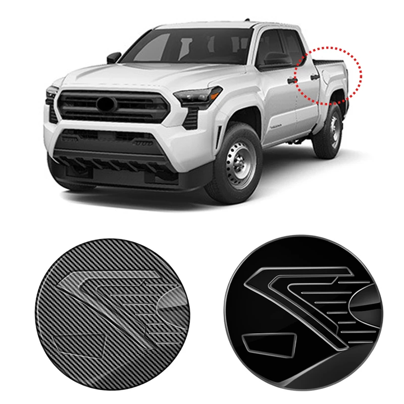 

Carbon Fiber Car Gas Tank Fuel Cap Oil Door Cover Trim Fit for Toyota Tacoma 2024 2025 Exterior Accessories