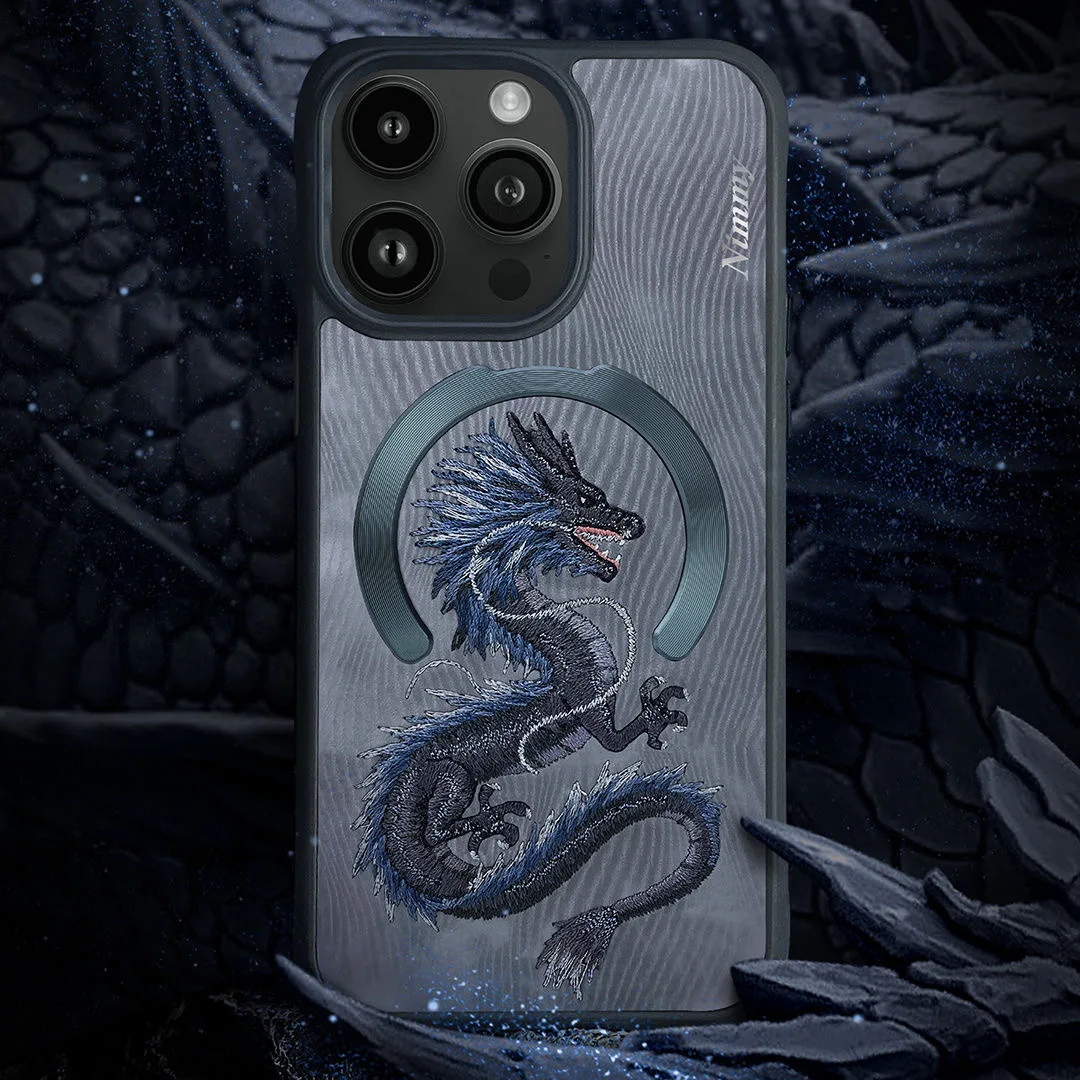 Three-dimensional embroidered mobile phone case, iPhone protective case with magnetic suction function