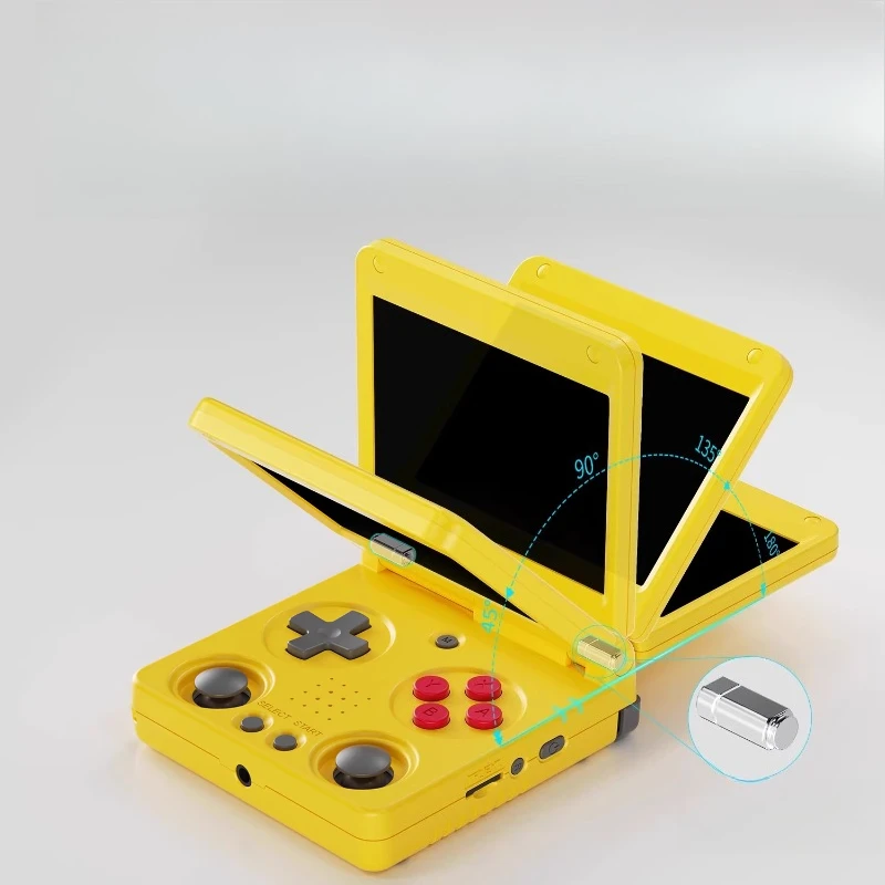 Double joystick folding handheld game machine translation cover open source handheld